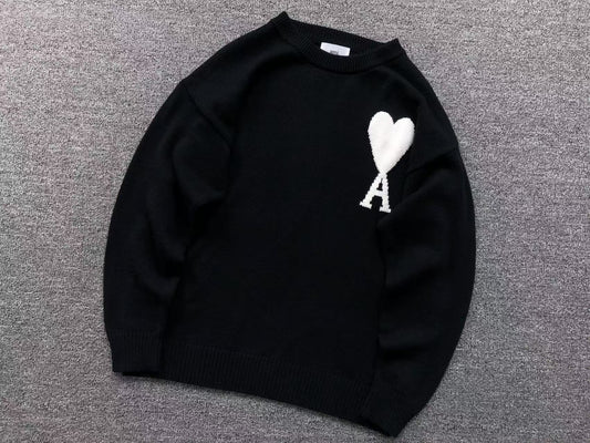 AMI PARIS SWEATER BLACK/WHITE