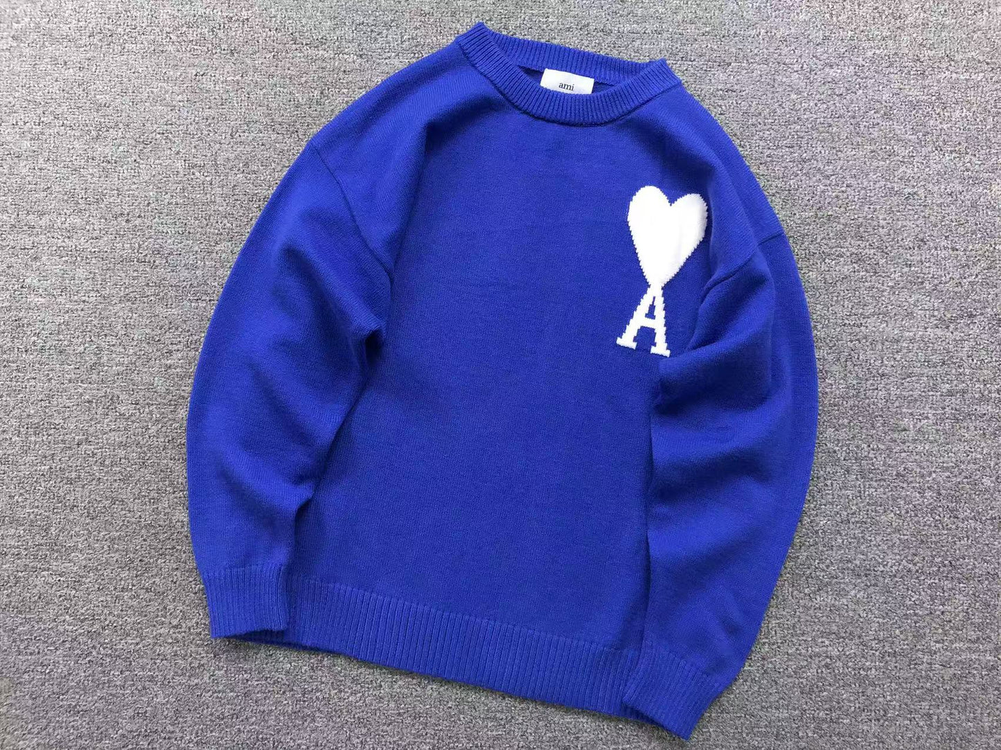 AMI PARIS SWEATER BLUE/WHITE