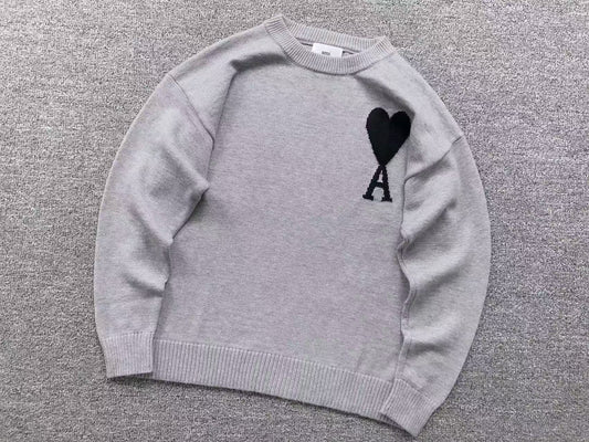 AMI PARIS SWEATER GREY/BLACK