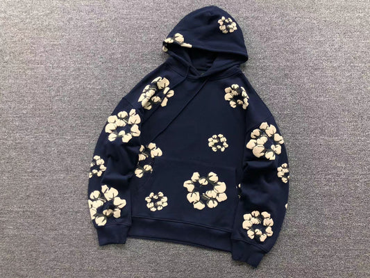 DENIM TEARS CPFM HOODIE DARK-BLUE/WHITE