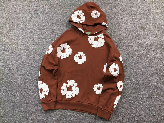 DENIM TEARS CLASSIC HOODIE BROWN/WHITE