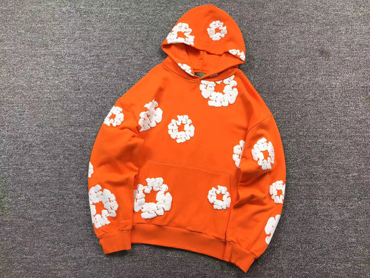 DENIM TEARS CLASSIC HOODIE ORANGE/WHITE