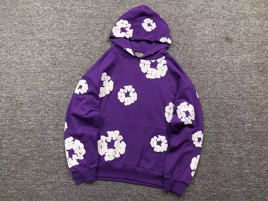 DENIM TEARS CLASSIC HOODIE PURPLE/WHITE