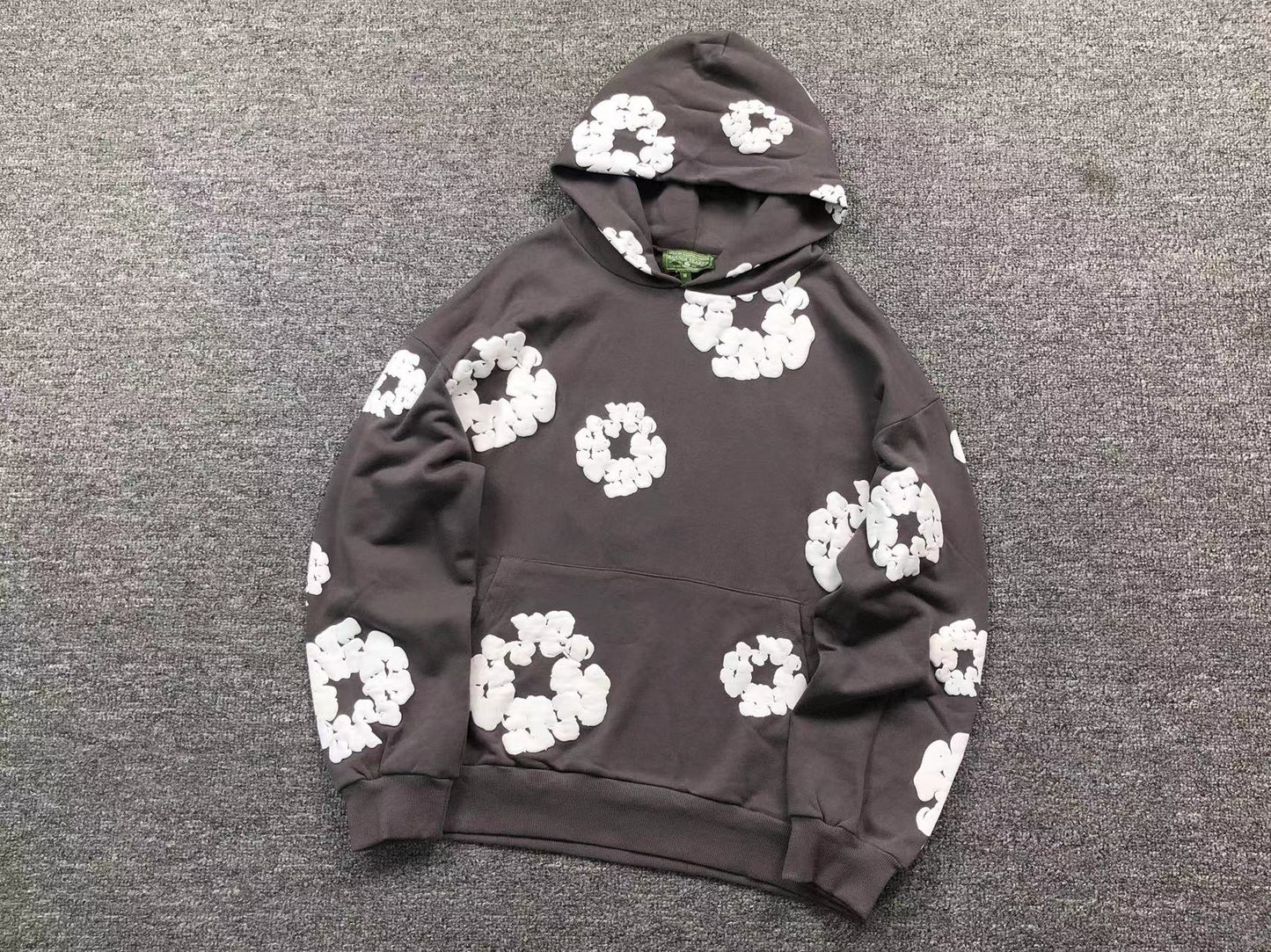 DENIM TEARS CLASSIC HOODIE GREY/WHITE