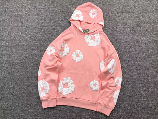 DENIM TEARS CLASSIC HOODIE PINK/WHITE