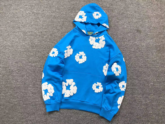 DENIM TEARS CLASSIC HOODIE SKY-BLUE/WHITE