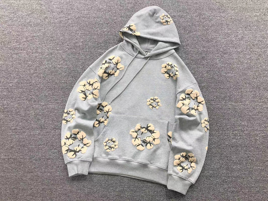 DENIM TEARS CPFM HOODIE GRAY/WHITE