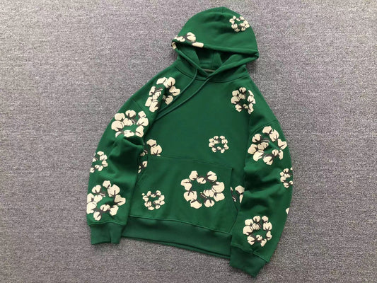 DENIM TEARS CPFM HOODIE GREEN/WHITE