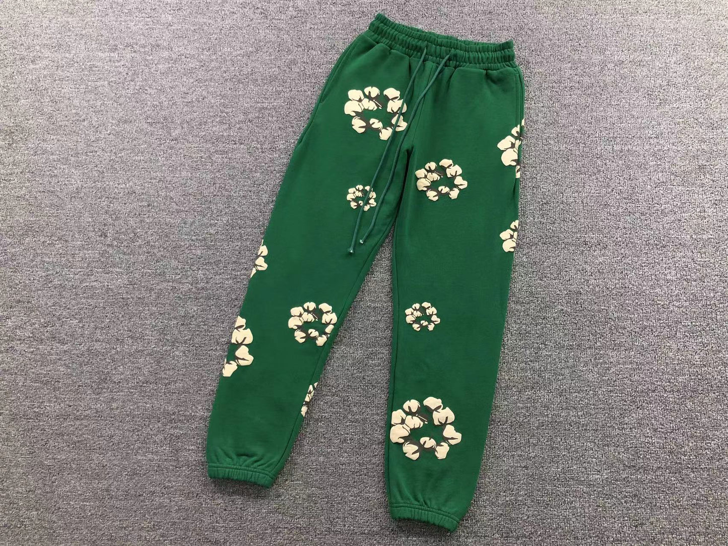 DENIM TEARS CPFM PANTS GREEN/WHITE