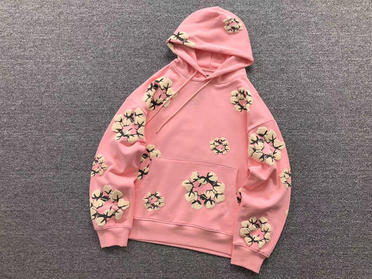 DENIM TEARS CPFM HOODIE PINK/WHITE