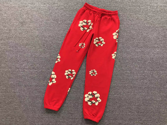 DENIM TEARS CPFM PANTS RED/WHITE