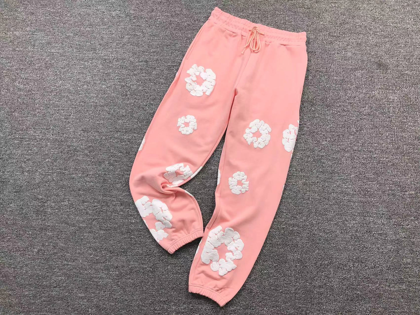 DENIM TEARS PANTS PINK/WHITE