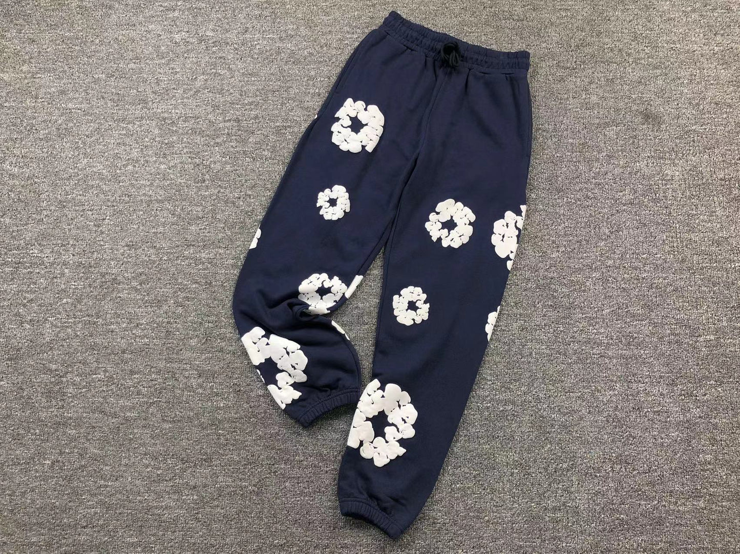 DENIM TEARS PANTS DARK-BLUE/WHITE